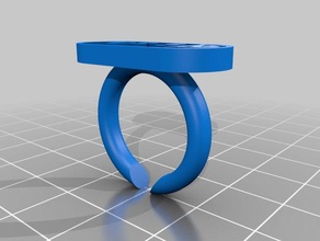 il mio testo personalizzato anello anelli su misura 3d print model - Mito3D
