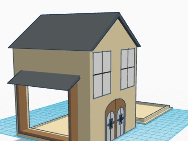 european architecture plus window 3D print model - Mito3D