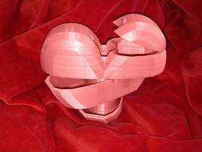 heart box valentine's day decor gift love valentine valentines 3d print model - Mito3D