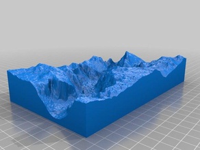 yosemite valley 1 75000 3d map maps california capitan captain cartography dem demto3d geodesic geodesy geography gis half dome mde mountain mountains topography raised relief sierra nevada sig terrain model topographical topographic national park 3d print model - Mito3D