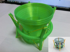 accessory case - suspension-cup-stand-Stil Haushalt Zubehör Montage Fall cup Gummi-band stand die Aussetzung 3d print model - Mito3D