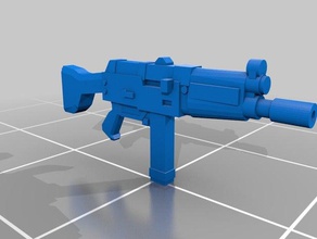 sub-metralhadora-1 adereços 28mm braços a conversão arma de fogo miniatura smg submachine wargame wargaming warhammer 40k 3d print model - Mito3D