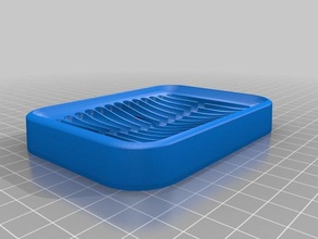 soap dish side drain bathroom soapdish 3d print model - Mito3D