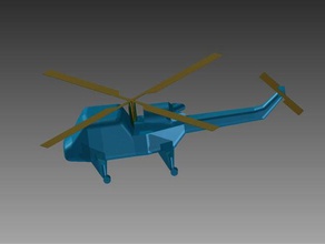 westland guêpe des véhicules l'hélicoptère 3d print model - Mito3D