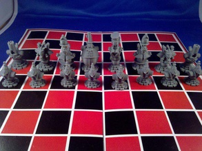 steampunk robot chess printable tinkercad 3d print model - Mito3D