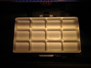 my customized 4x3 multi-rounded container organization holder household openscad tray 3d print model - Mito3D