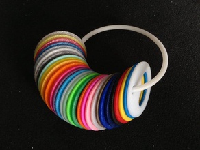 filament colour sample swatch 3d printing tests material plaque samples test chip 3d print model - Mito3D