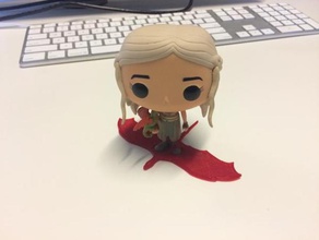 daenerys targaryen de vinilo figura pie La impresión en 3d juego tronos conseguí pop 3d print model - Mito3D