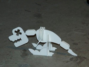 dino otros animal dinosaurio láser de corte t-rex juguete 3d print model - Mito3D
