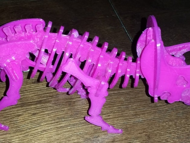 triceratops quebra-cabeça de esqueleto quebra-cabeças dinossauro 3D print model - Mito3D