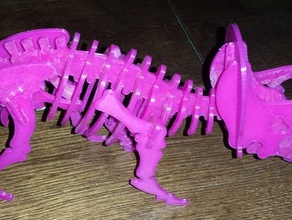 triceratops quebra-cabeça de esqueleto quebra-cabeças dinossauro 3d print model - Mito3D
