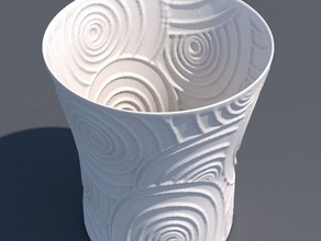 déplacement vase 02 décor cinema 4d de fleurs 3d print model - Mito3D