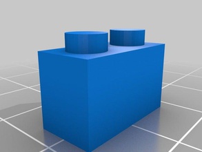 lego-simple bloc 2x1 construction toys customized 3d print model - Mito3D