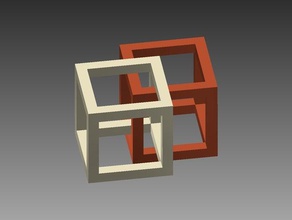 linked cube math art 3d print model - Mito3D