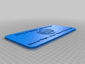 meine kundenspezifische Geschäfts-Karte Schilder & logos kundengebundene 3d print model - Mito3D