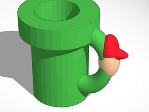 super mario mug containers pipe pipes retro bros maro water 3d print model - Mito3D