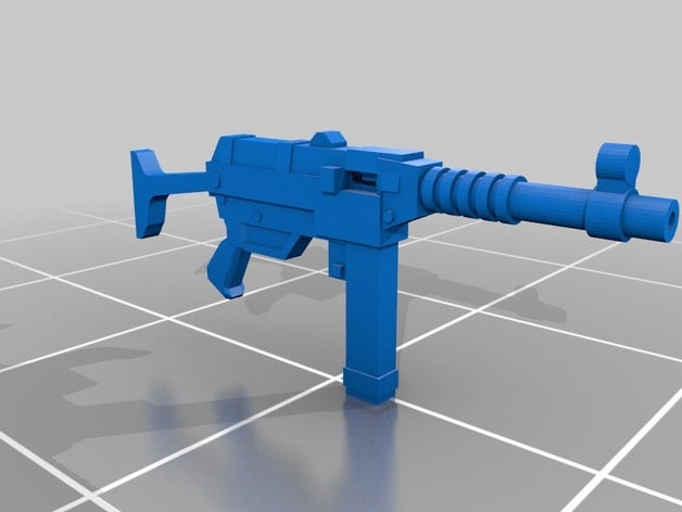 sub machine gun-2 props 28mm arms firearm gun miniature model smg submachine weapon 3D print model - Mito3D