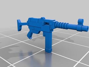 sub machine gun-2 props 28mm arms firearm gun miniature model smg submachine weapon 3d print model - Mito3D