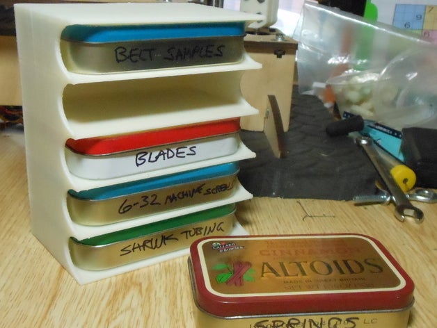 altoids estanho caddy organização titular organizador 3D print model - Mito3D