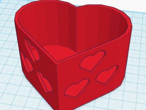 valentine heart candle holder 3d printing love tealight valentines 3d print model - Mito3D