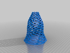 twisted durchlöcherte vase Kunst eingelocht 3d print model - Mito3D