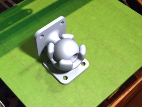 pelota zócalo de montaje la ingeniería cámara 3d print model - Mito3D