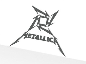 metallica-logo Musik 3dmusic logo metallica rock 3d print model - Mito3D