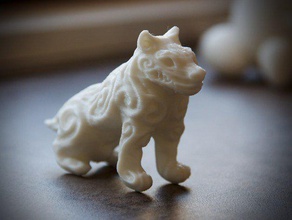 demon dog statue sculptures 3d print model - Mito3D