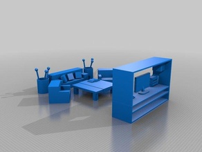 sala de estar las estructuras edificios 3d print model - Mito3D