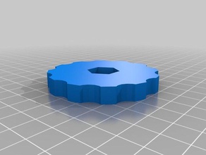 my customized parametric knurled hex nut holder parts 3d print model - Mito3D