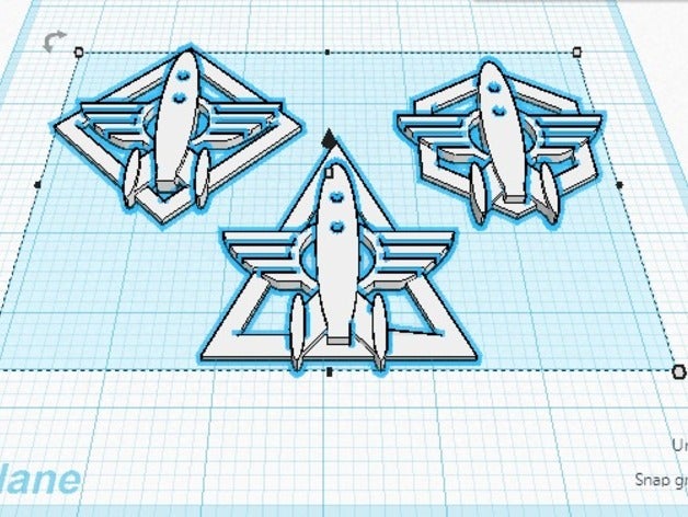 uzay ranger 2 ayarlayın paralar rozetleri kostüm pin roket sci-fi tinkercad 3D print model - Mito3D