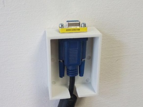 vga connector wall mount projectors tool holders & boxes 3d print model - Mito3D