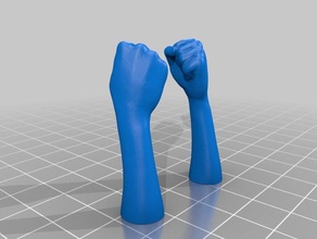fishticken animals fist fists 3d print model - Mito3D