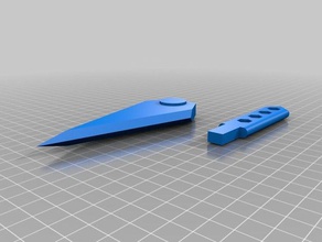 2 piece oversized throwing knife hand tools 3d print model - Mito3D