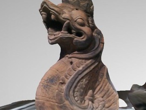 muy viejo gusano exploraciones & réplicas antiguo de pescado la india escultura el 3d print model - Mito3D