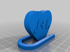 baş harfleri kilitlemek aşk özelleştirilmiş 3d print model - Mito3D