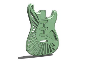 stratocaster squier impressionante ritaglio musica chitarra elettrica le chitarre strumento strat 3d print model - Mito3D