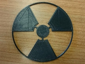 radioactive logo signs & logos 3d print model - Mito3D