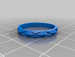 my customized fidget spinner ring large symmetrical diamond knurling rings 3d print model - Mito3D