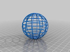 personalizado esfera, latitudes, longitudes La impresión en 3d de la esfera 3d print model - Mito3D