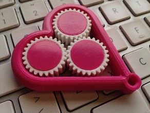 ausgerichtet Herz - Valentinstag-Schlüsselanhänger Schlüsselanhänger einfach drucken keychain valentines Tag 3d print model - Mito3D