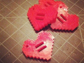 pixel heart marriage equality accessories 3d print model - Mito3D