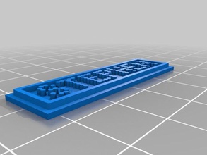 meine angepasste dotfont variable Breite openscad Schrift mein name andere 3d print model - Mito3D