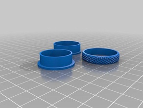 gerändelt 145 spinner ring Ringe kundengebundene 3d print model - Mito3D