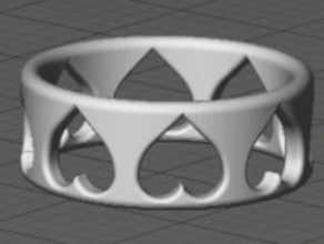 heart ring rounded edges comfort rings gift love valentines 3d print model - Mito3D