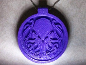 cthulhu culte jeton de collier à pendentif bijoux 3d print model - Mito3D