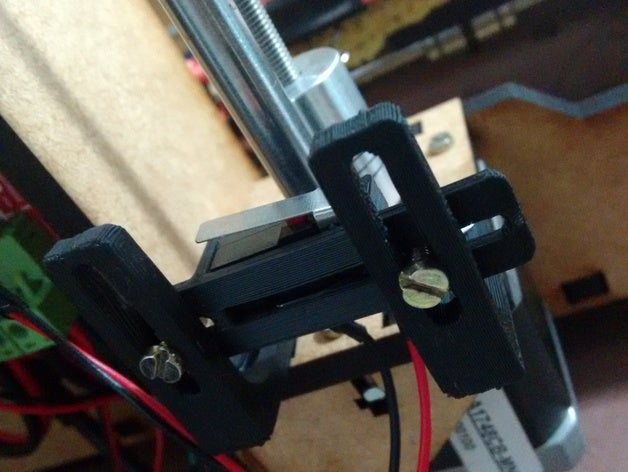 completamente regolabile z necorsa titolare Stampante 3d parti punto di arresto graber i3 openscad prusa rework reprap 3D print model - Mito3D