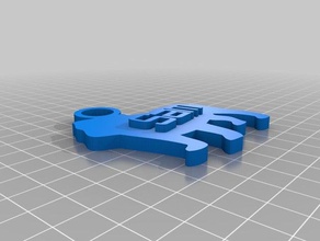 bulldog sam llaveros personalizado 3d print model - Mito3D