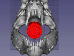 trex cabeça de chuveiro diferentes densidades bico do crânio A impressão 3d testes da vinci 10 gcode simplify3d esparso trexremix xyz 3d print model - Mito3D