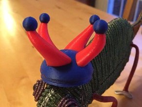 mardi gras jester hat toys & games carnival 3d print model - Mito3D